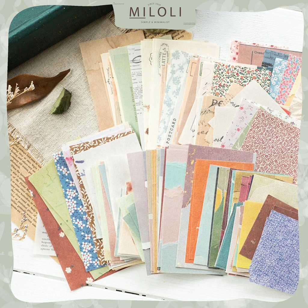 [MILOLI] 60Pcs COTTAGE GARDEN Kertas Motif DIY Scrapbook Deco Paper - B0099