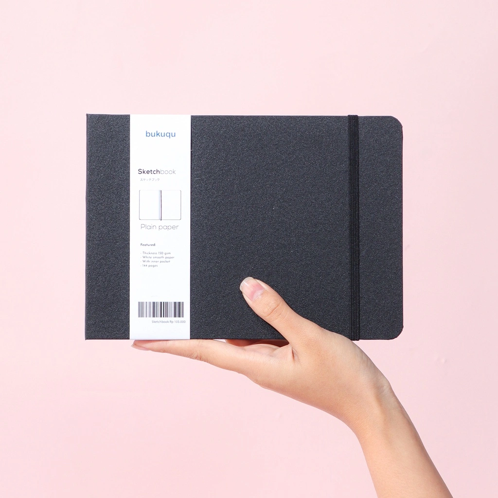 bukuqu Sketchbook Hardcover - Sketsa gambar / Lukis / Cat Air tebal / Sketch book
