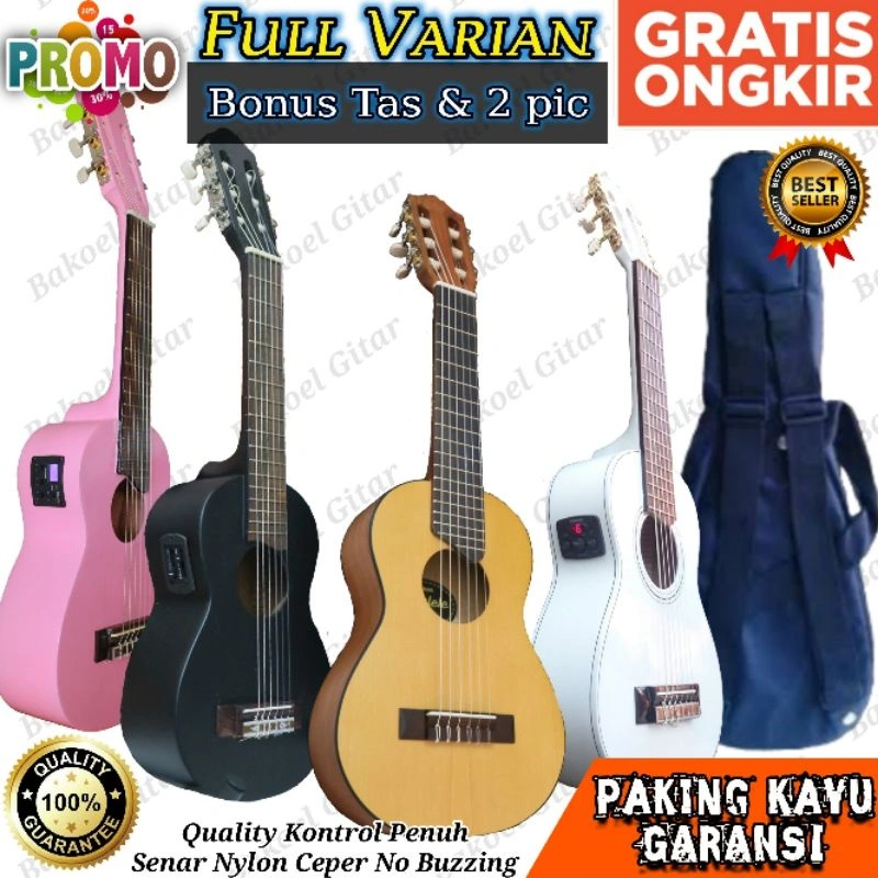 Gitarlele / Gitar mini GL1 gitar mini ukulele 6 senar nylon semi elektrik