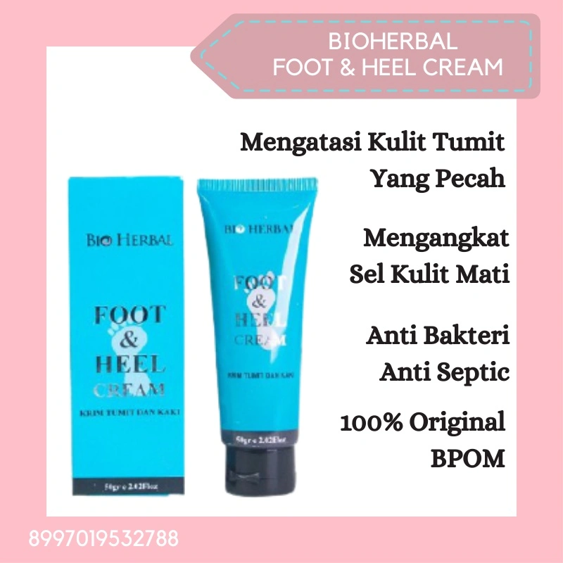 FOOT CREAM BIO HERBAL ORI - BIO HEBRAL FOOT & HEEL CREAM 50GR BPOM