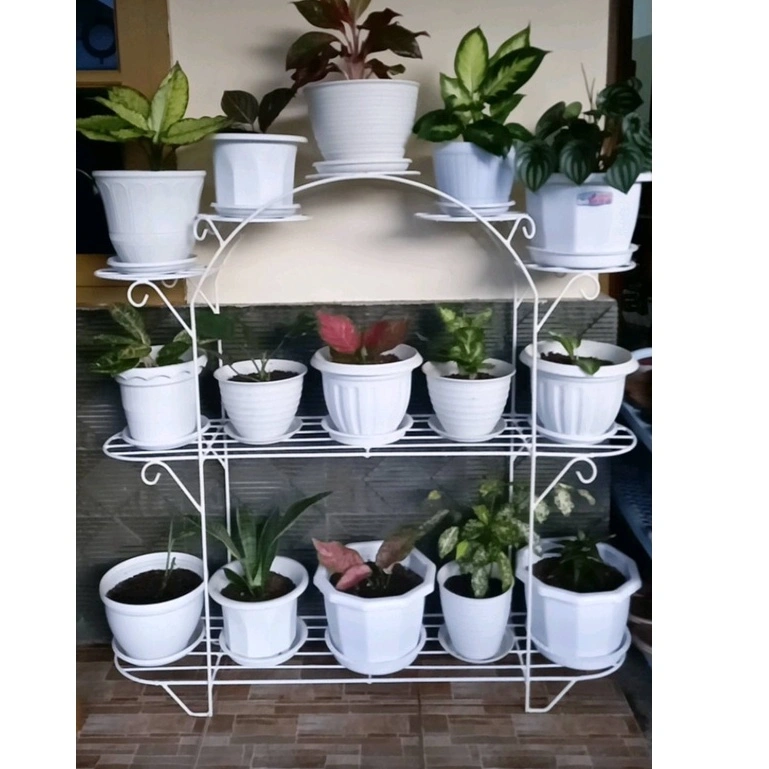 QQ13 / 1 METER X 1 METER BESI 8MM 13 TINGKAT/RAK BUNGA BESI MINIMALIS BERKUALITAS || 13 in 1/RAK BUNGA MURAH/RAK BUNGA BESI/STANDING POT BESI/RAK POT TANAMAN