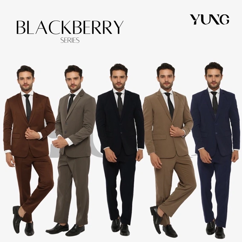Blazer Jas Pria Pengantin Formal Wisuda Setelan Premium Hightwist Doff Polos - YUNG