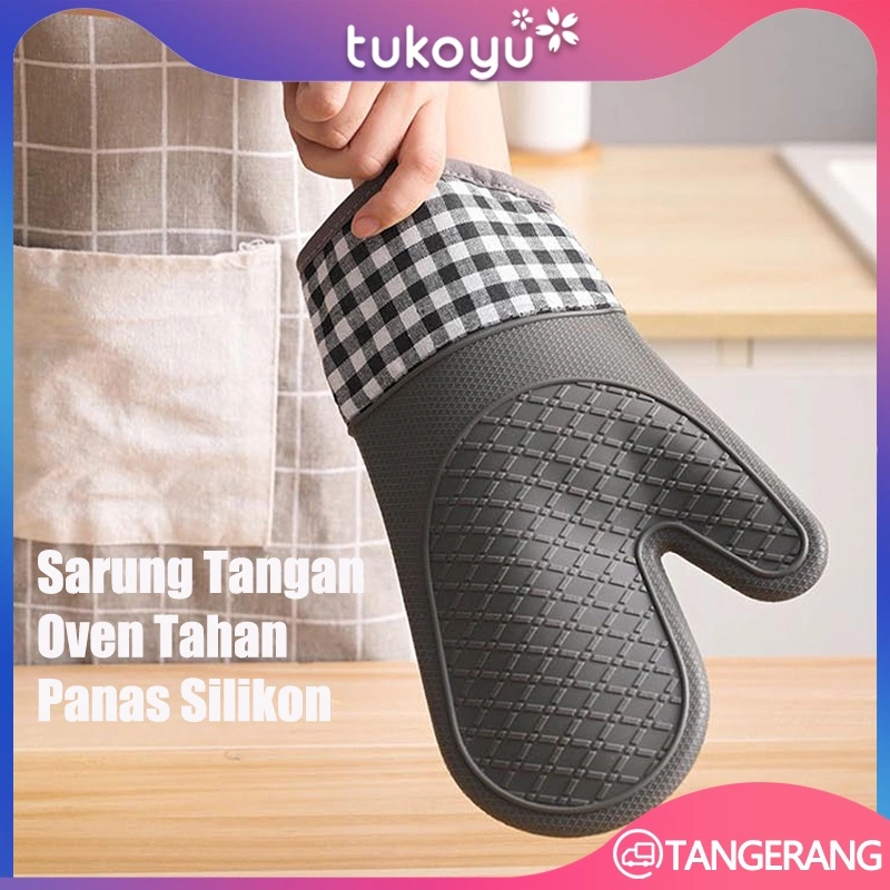 Silikon Sarung Tangan Oven/Heat Resistant Oven Gloves Silicone Baking Mitt/Sarung Tangan Oven Anti Tahan Panas Silikon
