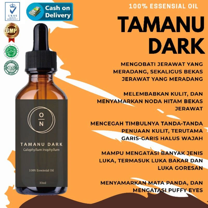 Tamanu Serum Face Oil Minyak Wajah Original Penghilang Bekas Jerawat Bopeng Mata Panda Alami Murni