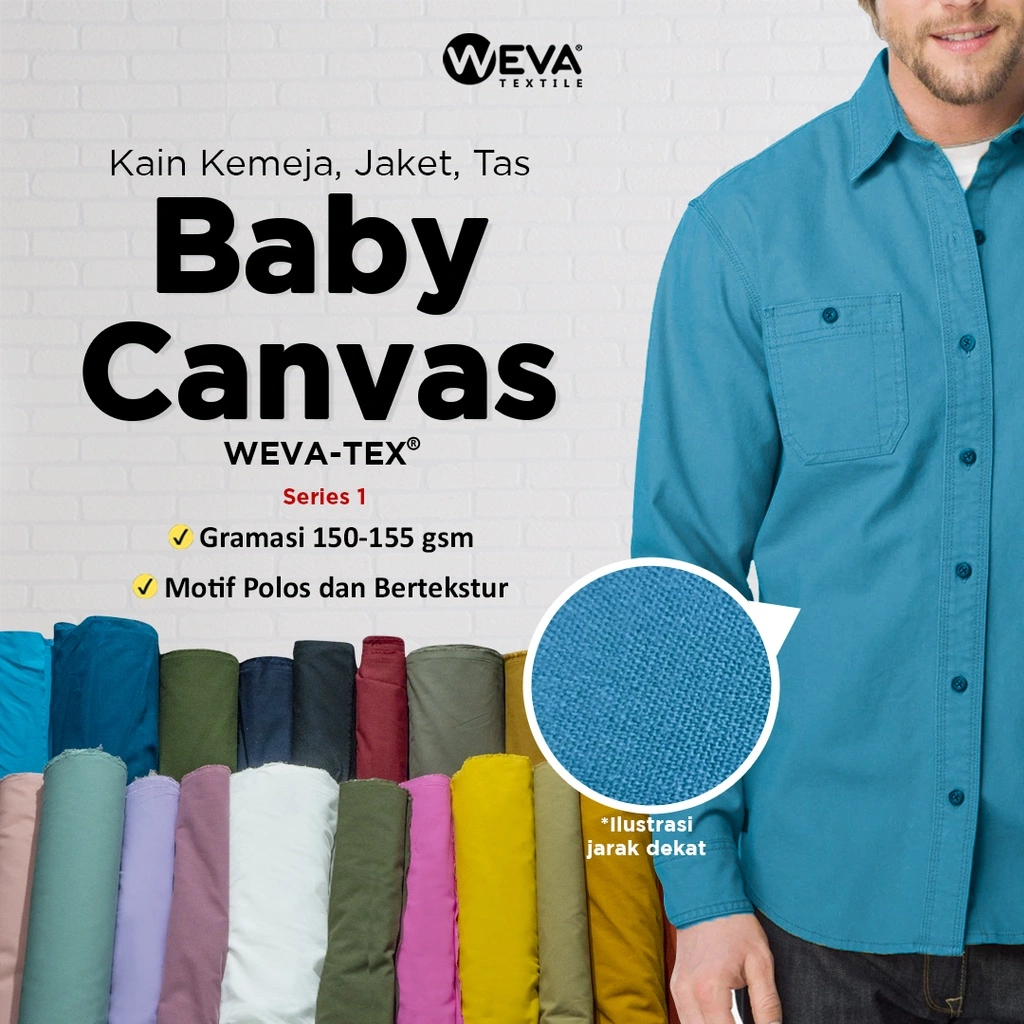 Bahan Kain Baby Canvas Murah - Kain Celana dan Topi