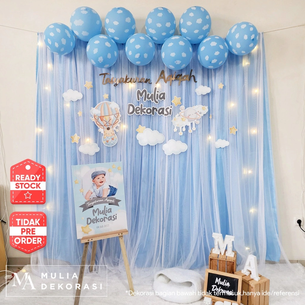 Dekorasi Backdrop Photobooth Syukuran Tasyakuran Aqiqah Ulang Tahun Khitan Anak 4 7 Bulanan Paket ABB
