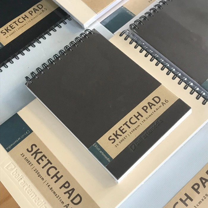 BALI ARTEMEDIA Sketch Pad A6 A5 A4 / Spiral Drawing Sketchbook / Buku Sketsa Gambar 250 gsm