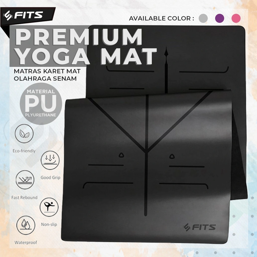 FITS Matras Yoga Senam Premium PU Karet