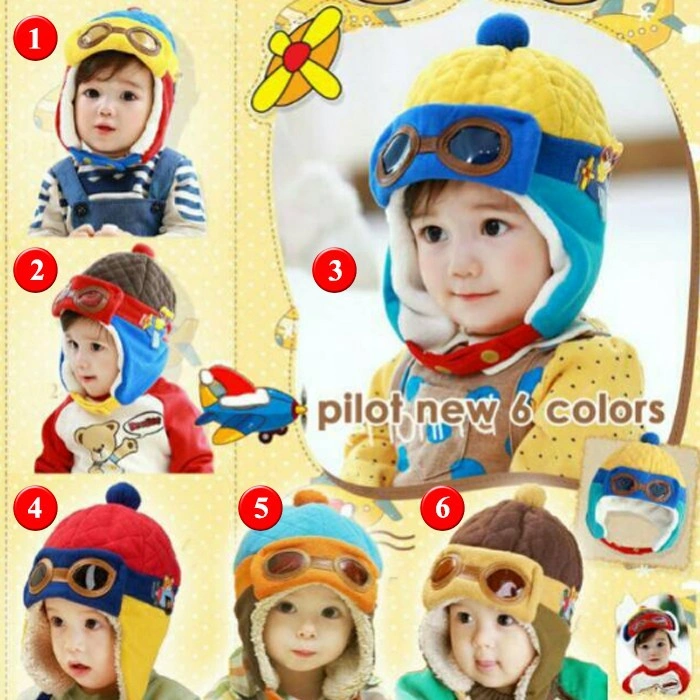 Topi Pilot Korea New Model Pilot Hat Topi Anak Topi Bayi Topi Baby Winter Pilot Hat Fashion Bayi