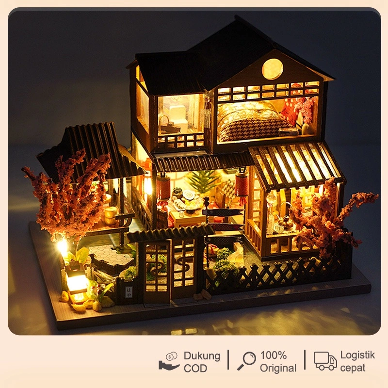 mainan/mainan anak/mainan diy/hadiah/DIY Buatan Tangan Model Rumah/Kreatif Mainan Kayu/Mainan Anak-anak/Rumah Kerajinan Ornamen/Hadiah Ulang Tahun Hadiah Natal