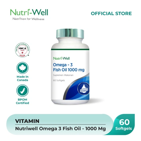 Nutriwell Omega 3 Fish Oil 1000mg - 60 Softgels