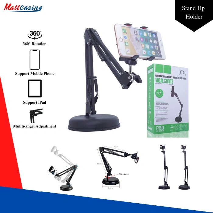 Multifunctional Bracket S77 Stand HP Meja Overhead Fahrenheit Putar 360 Derajat / Holder HP / Dudukan HP / ARM Stand / Lazypod Holder Stand Buat Konten Masak / Video UNBOXING LIVE STREAMING REALITY ID / Stand Holding Phone Holder HP Tripot HP