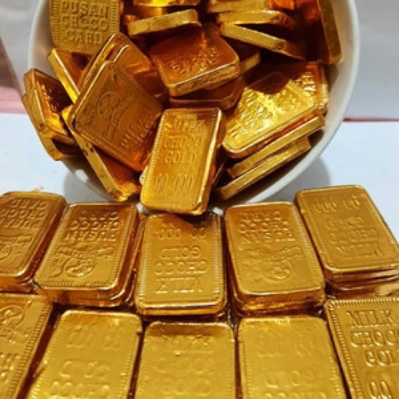 PUSAN COKLAT EMAS BATANGAN 250gr / COKLAT KOIN DOLLAR 250gr REPACK EXP PANJANG
