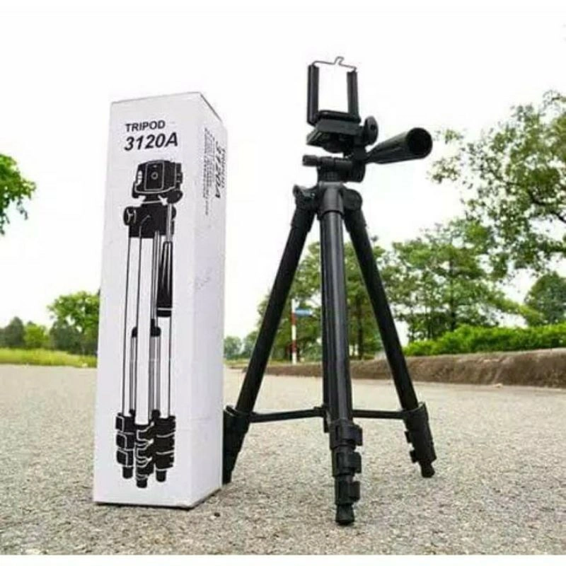 TRIPOD HITAM 3120A BLACK EDITION - Tripod Camera dan hp 1 Meter Free Holder U