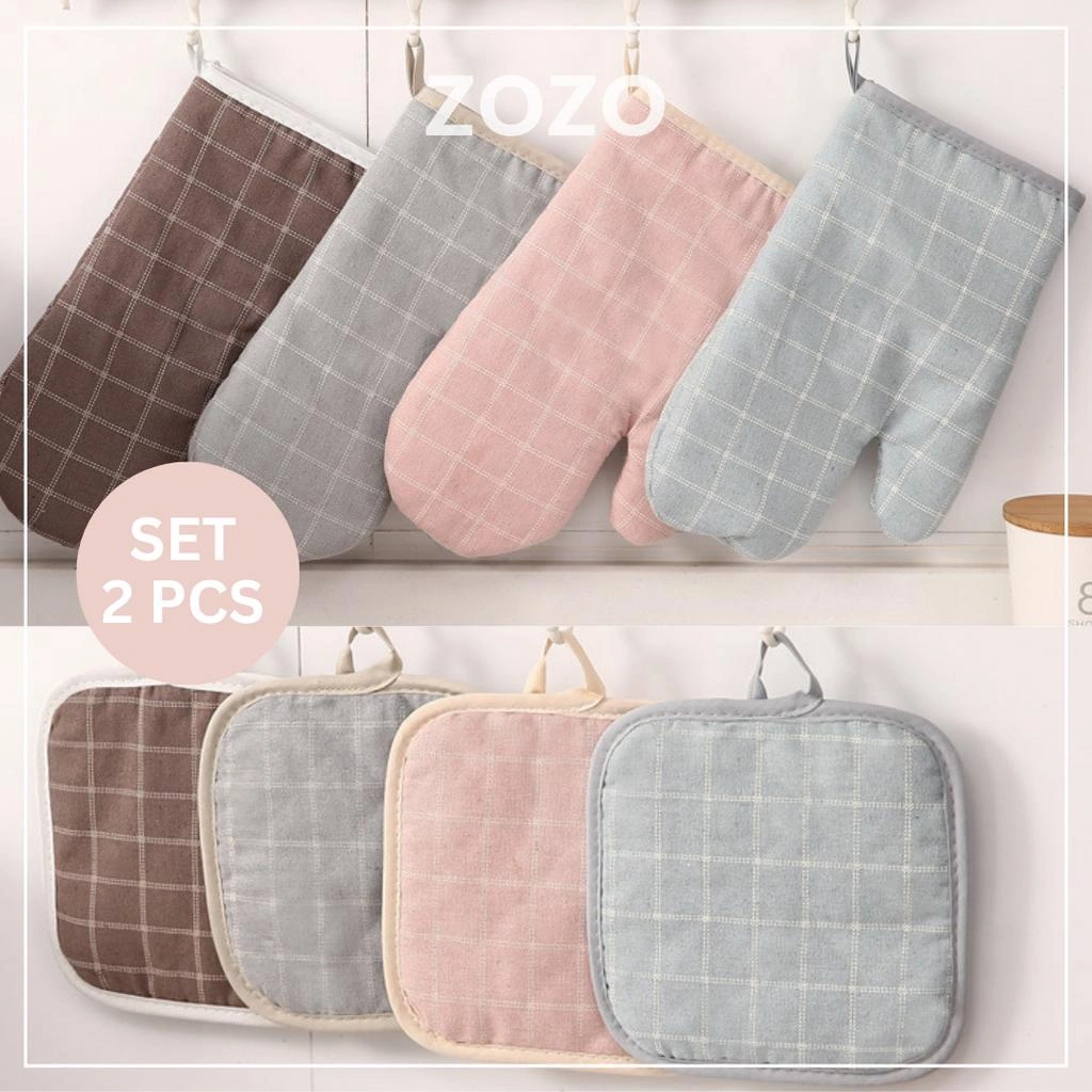 ZOZO Sarung Tangan Set Tatakan Anti Panas Cempal Jampel Kitchen Pot Holder Gloves