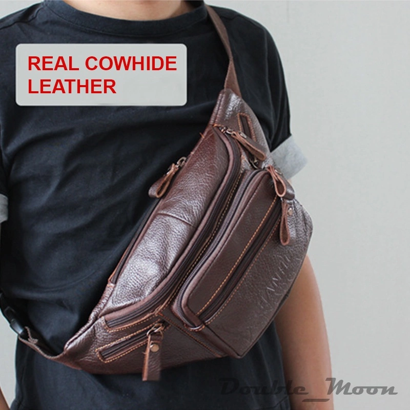 HH Tas Pinggang Pria Waistbag Kulit Sapi Asli