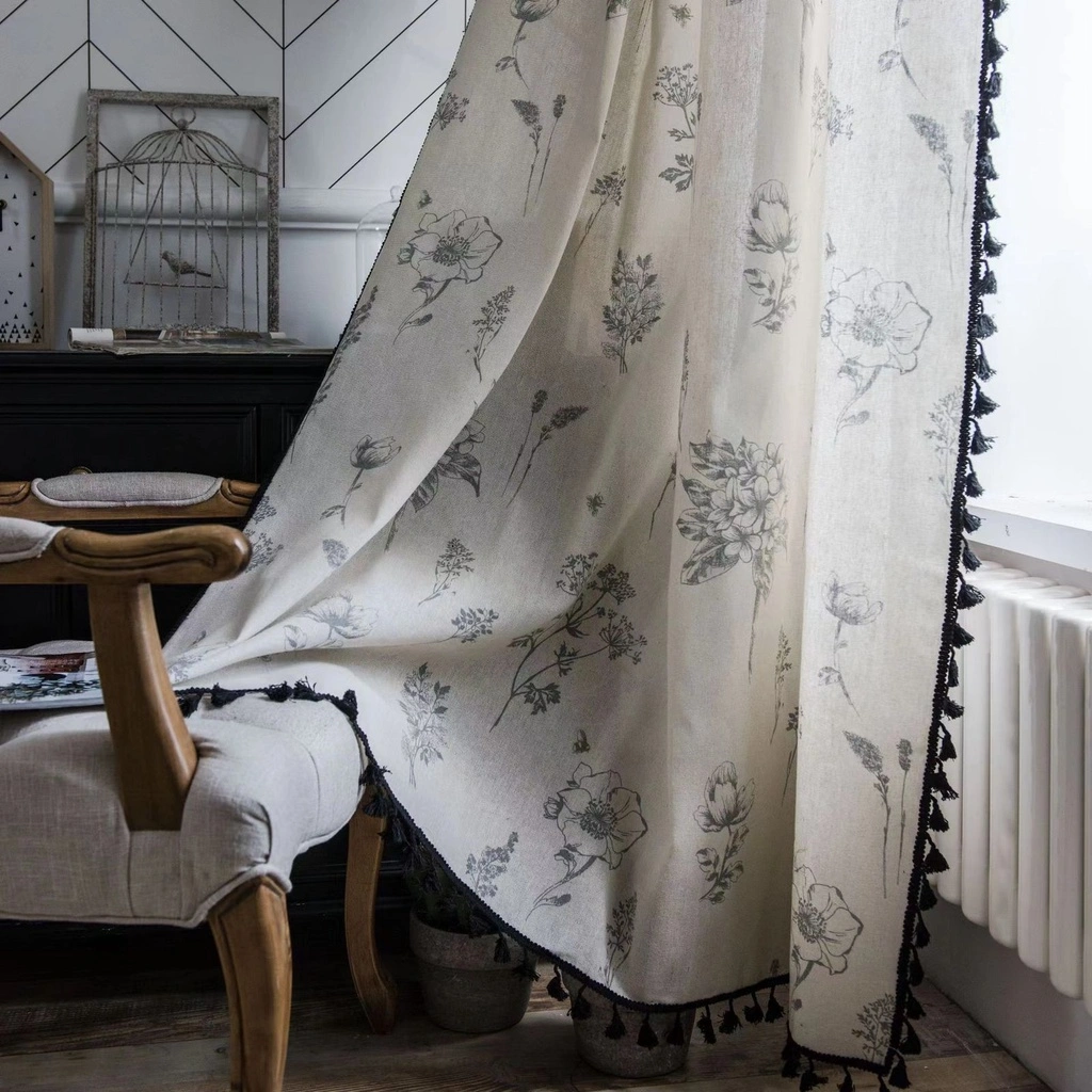 Tirai Gorden Jendela Premium Minimalis Hordeng Pintu dan Jendela Blackout Bahan Katun Linen Tebal
