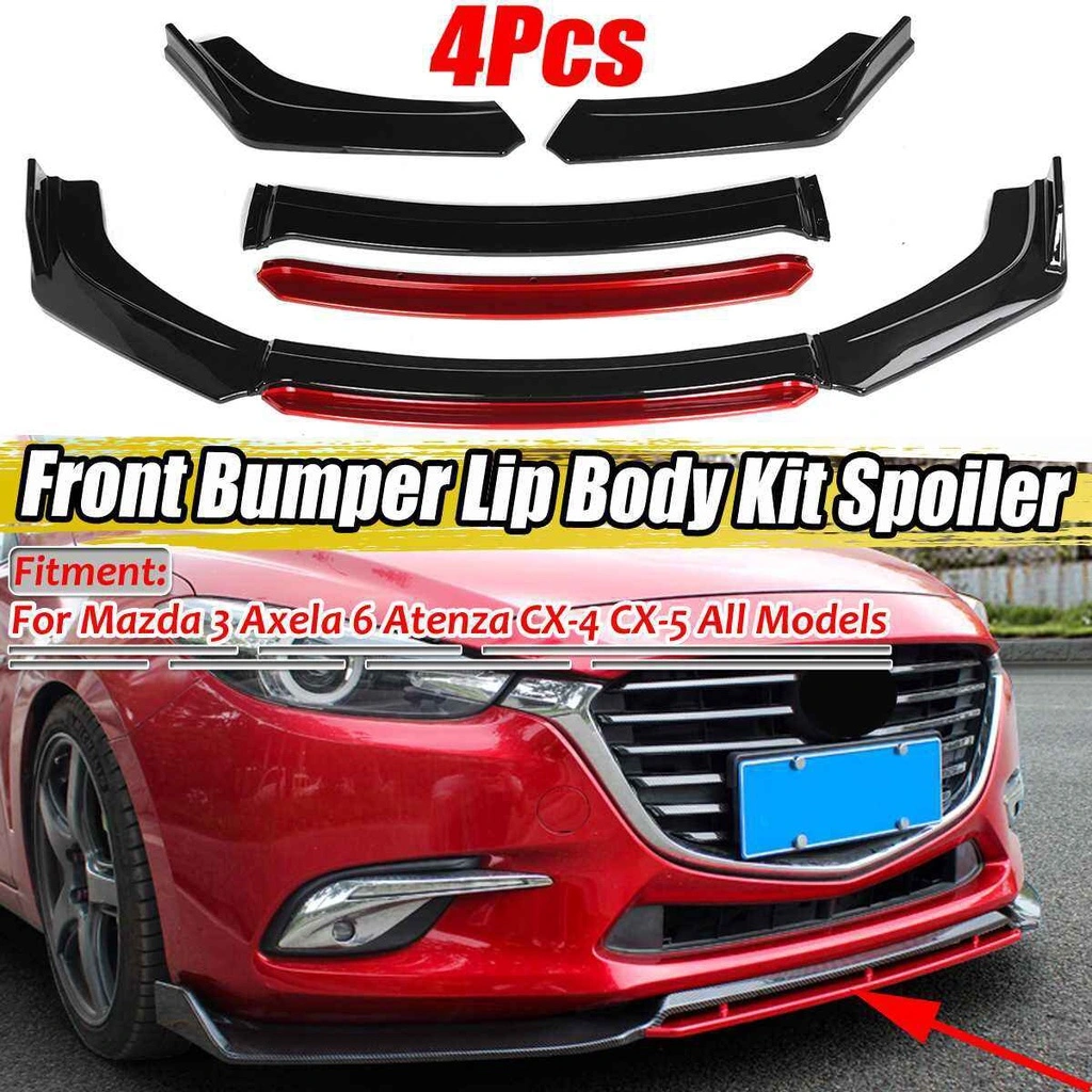 Baru Universal Depan Bibir Dagu Body Kit COCOK UNTUK MOBIL DENGAN 172 CM-178 CM LEBAR BUMPER Depan Bumper Splitter Lip Spoiler