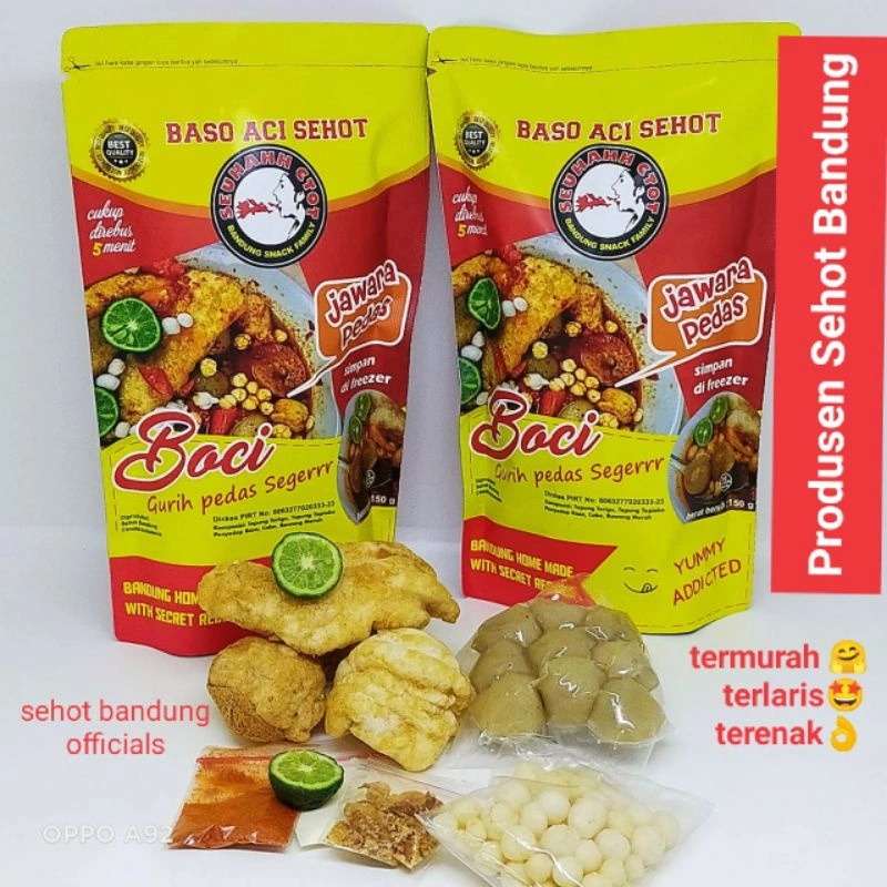 Baso Aci Boci Sehot kemasan full print, paling dicari, murah, ngeunah,nagih