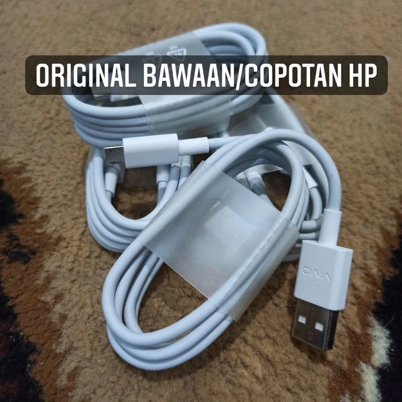 Kabel Data Vivo Original 100% Bawaan HP Y12, Y15, Y17, Z1 Mikro Usb Fast Charging
