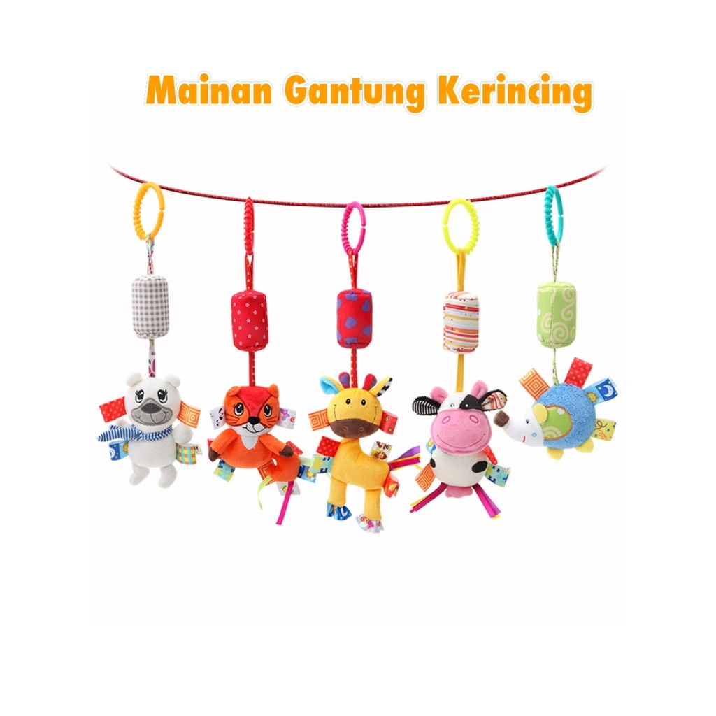Leleoncare  Gantungan stroller BABY BONEKA GANTUNG ISI 1 / Mainan Bayi Mainan Kerincingan Gantung dengan Bentuk Binatang untuk Stroller Tempat Tidur / Mainan boneka gantungan stroller bouncer