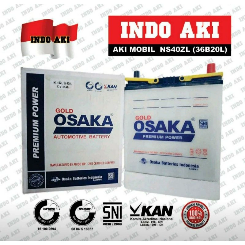 AKI MOBIL NS40ZL 36B20L AGYA AYLA JAZZ FREED CITY BRIO MOBILIO ERTIGA KARIMUN ORIGINAL (OSAKA NS40ZL)