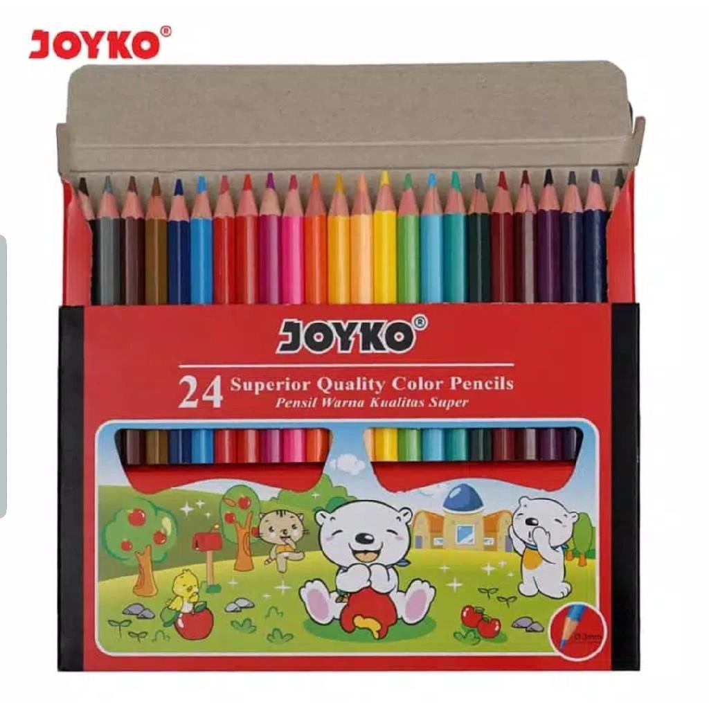 Pensil Warna 24 Warna Pendek Joyko (isi 24)