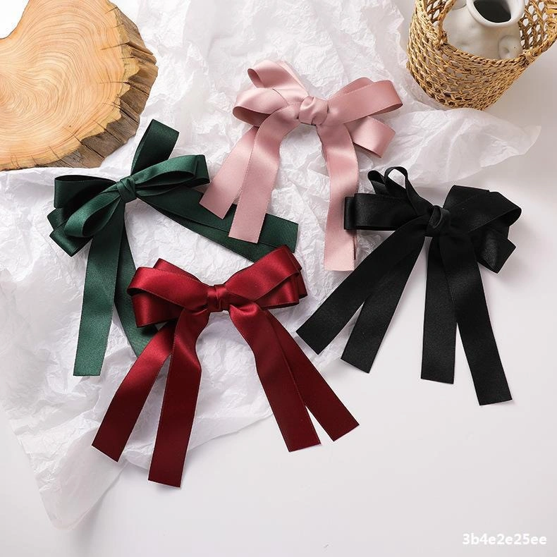 Jepit Rambut Pita Satin Warna Polos Untuk Wanita / Jepit Pita Satin Fashion Wanita