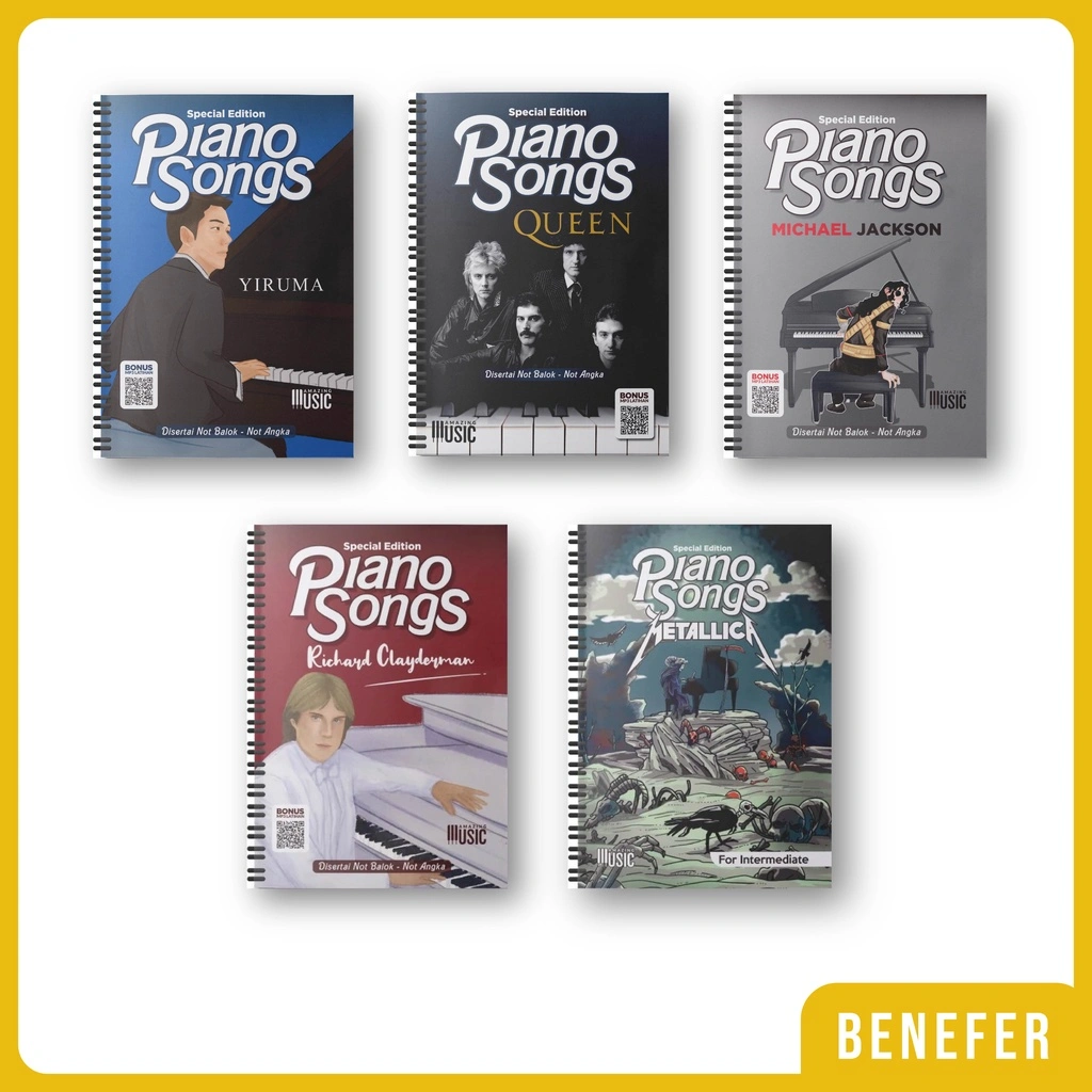 Buku Piano Songs Special Edition Disertai Not Balok Not Angka