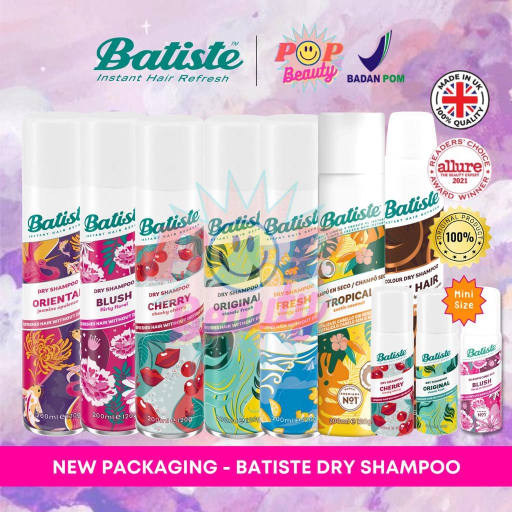Batiste Dry Shampoo Kering Penyegar Rambut Anti Lepek Instan 200 ml Ready Instant Sameday