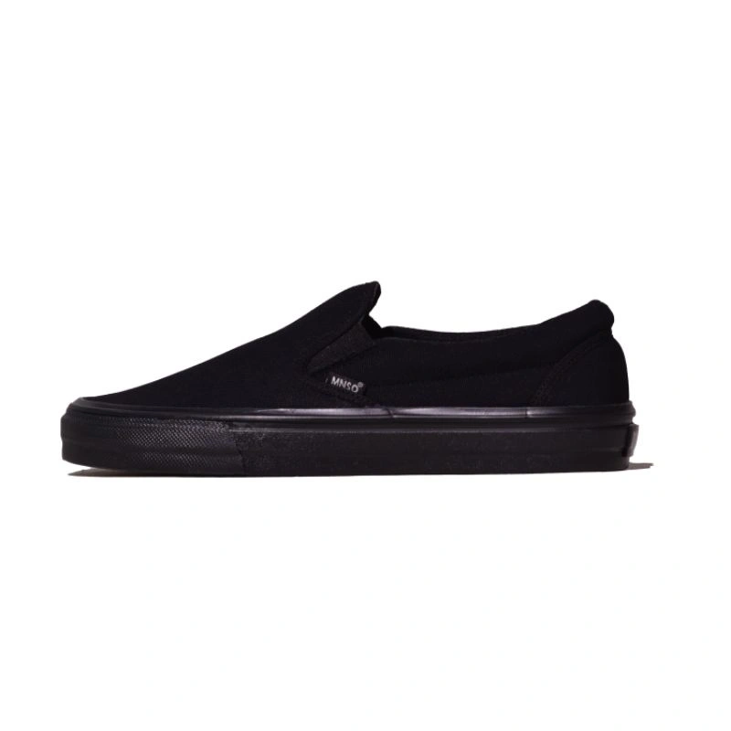 Minusone Footwear - Sepatu Slipon Vulcanized Full Hitam