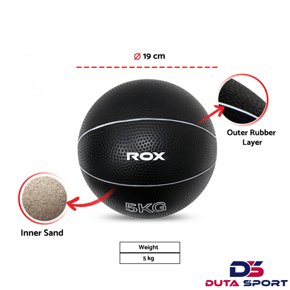 Medicine Ball Exercise Bola Latihan 5Kg ROX Original