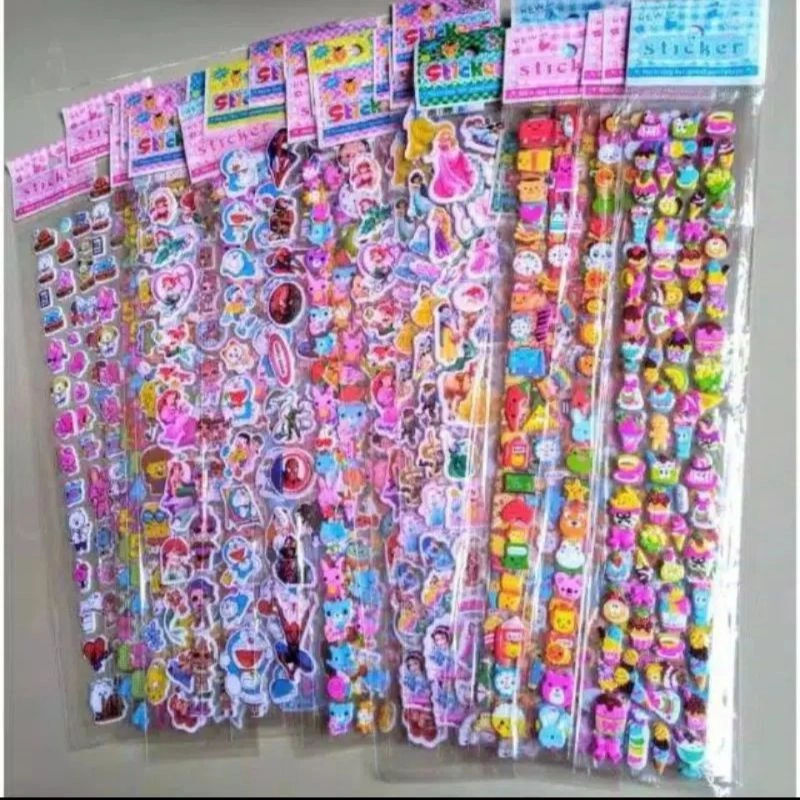 20PCS STIKER TIMBUL PANJANG (ISI MIX)