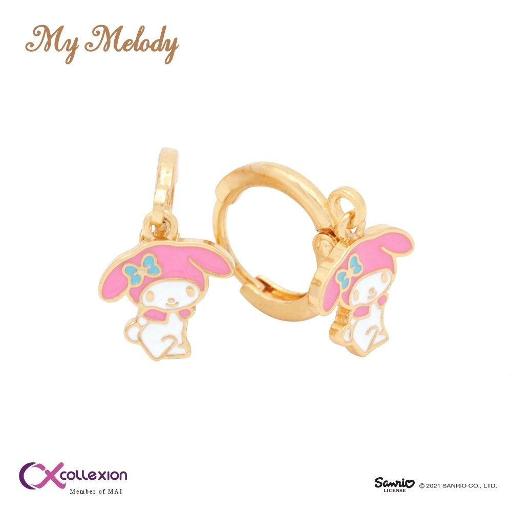 Collexion Sweet My Melody Drop Earrings Anting Anak Lapis Emas Gold Plated CX72210001G