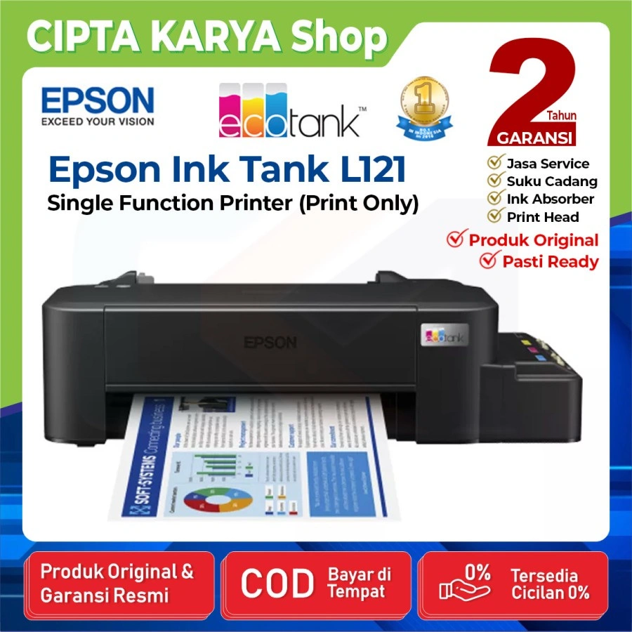 EPSON L121 Ink Tank Single Function Printer (Print Only)