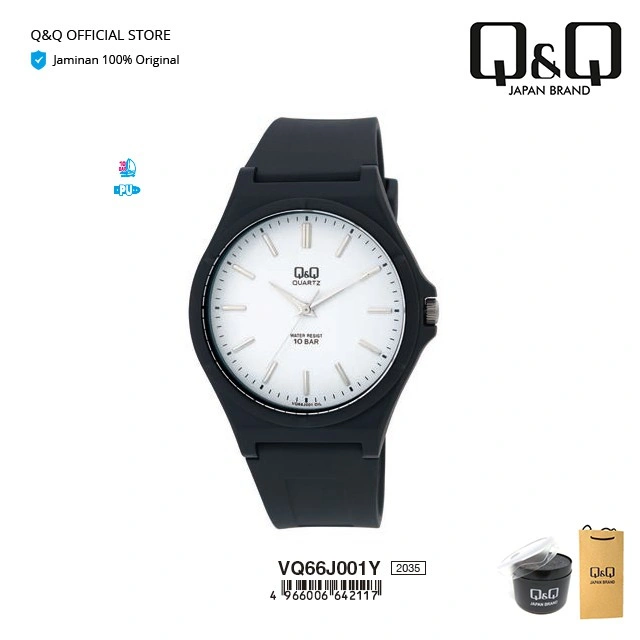 Q&Q QnQ QQ Original Jam Tangan Pria Fashion Analog - VQ66 VQ66J Water Resist 10 BAR
