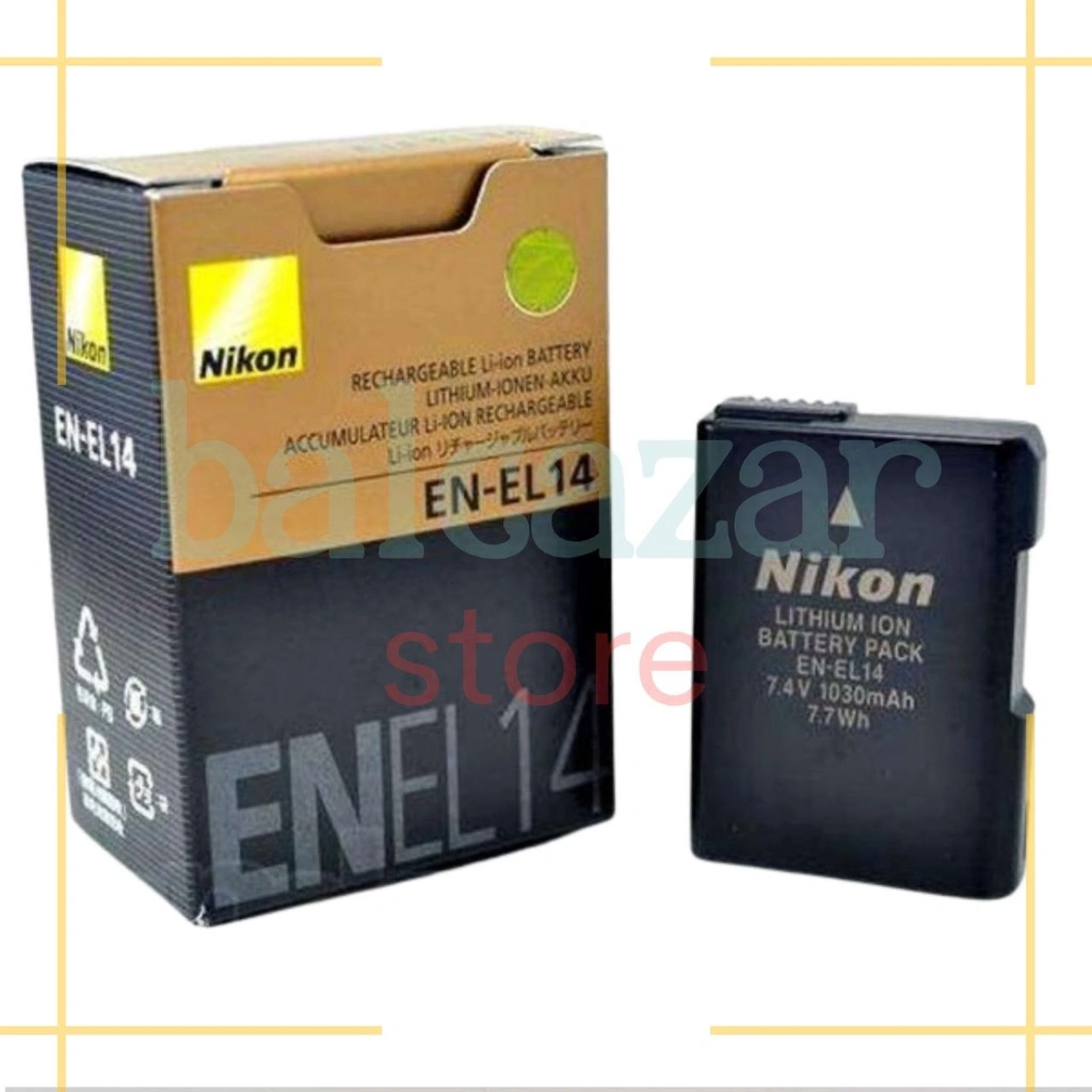 baterai battery nikon EN-EL14 enel14 EN EL14 EN-EL14A kamera dslr D3100 D3200 D5100 D5200 charger MH24 MH 24 MH-24