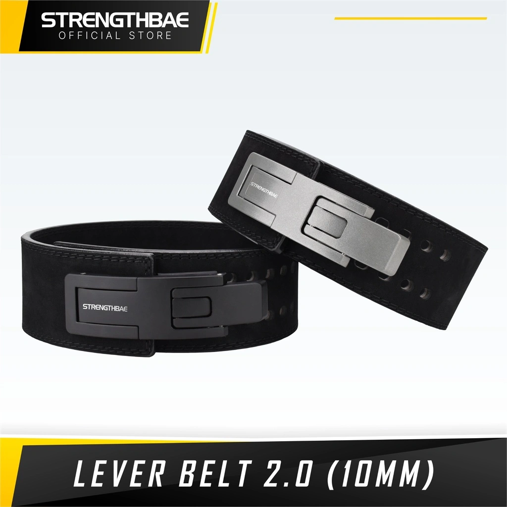 Lever Belt 2.0 STRENGTHBAE 10mm Sabuk Powerlifting Gym Fitness Lifting Angkat Berat