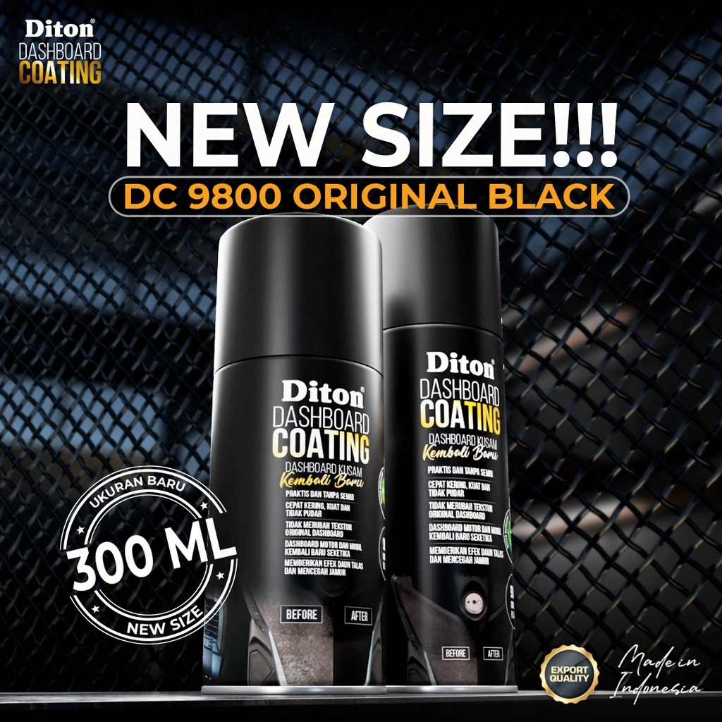 Penghitam Dashboard DITON PREMIUM - DASHBOARD COATING BLACK 9800 300ML