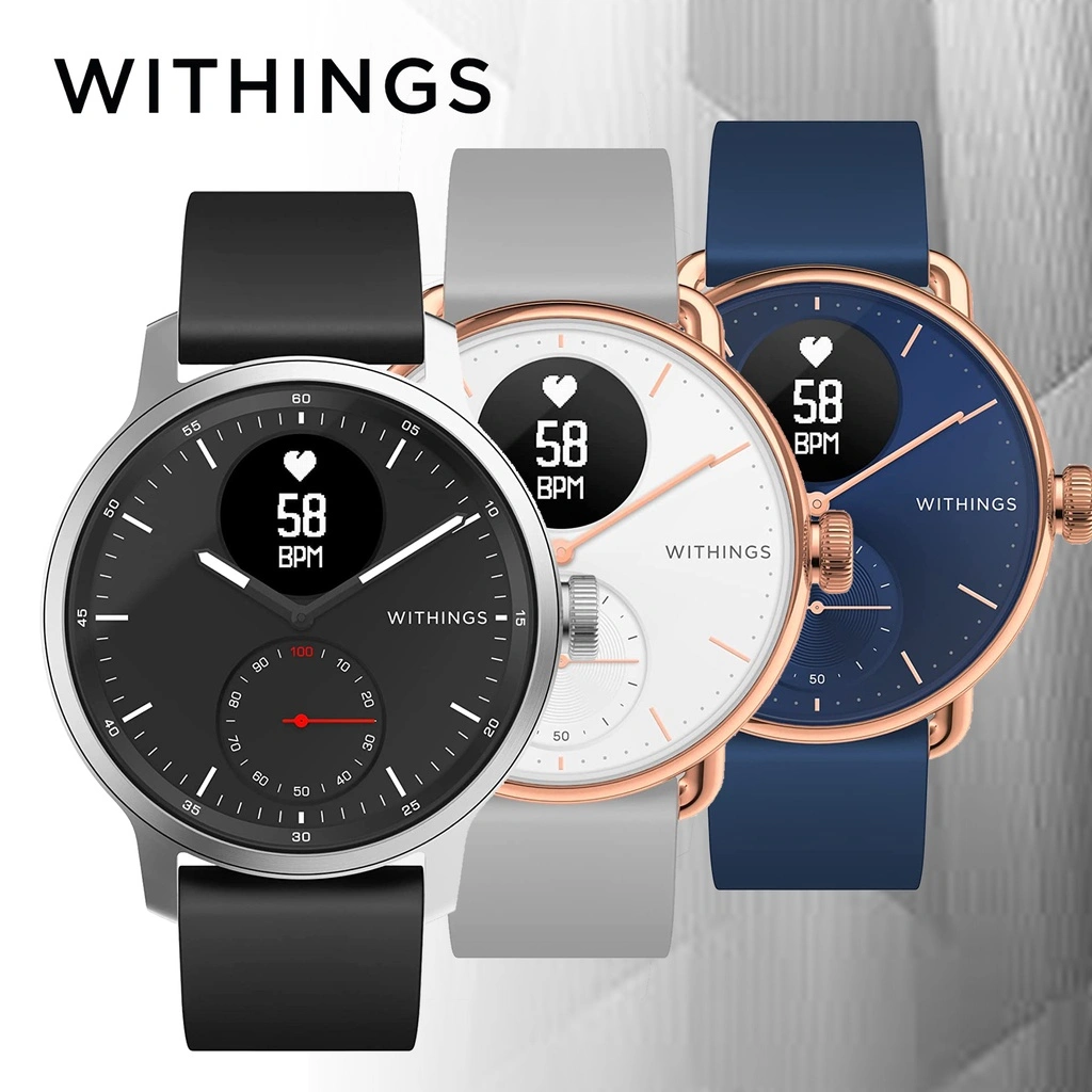 Withings ScanWatch, Hybrid Smartwatch GPS Heart Rate ECG Sleep Monitor