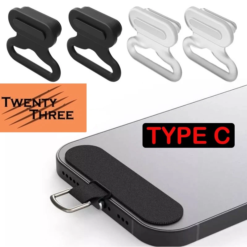 Tutup Penutup Charger Anti Debu Dust Plug Tipe C Type C Tali Pengait Lanyard Xiaomi Samsung Vivo