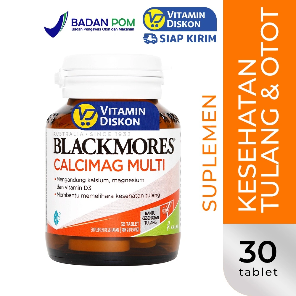 Blackmores Calcimag Multi BPOM Kalbe 30 Tab | Suplemen Vitamin D3 Kesehataan Tulang Dan Otot