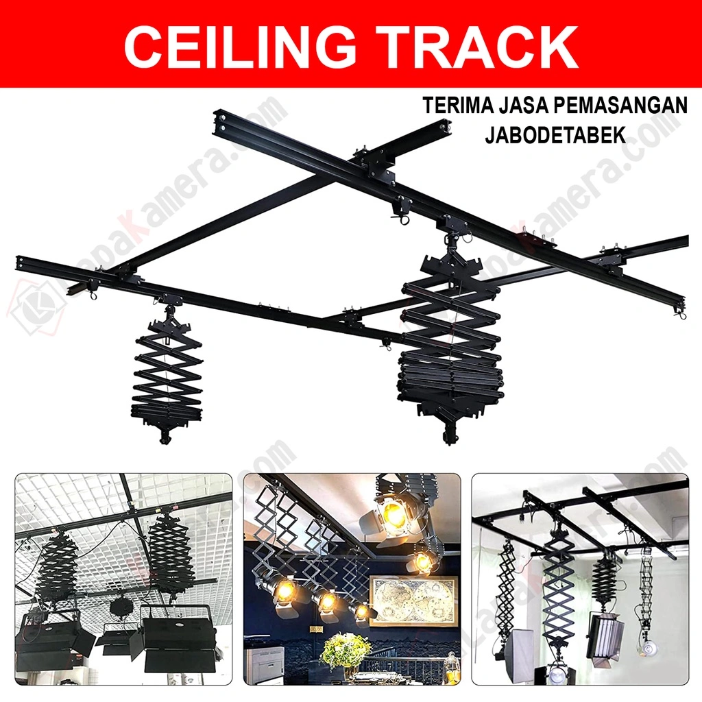 Ceiling Track Rail System Lightsaber Complete Kit 4 Pantograph