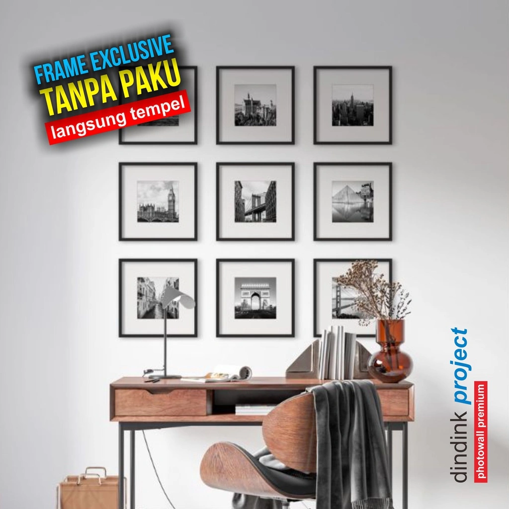 Paket Cetak Foto + Exclusive Bingkai Foto Monokrom Dindink Project