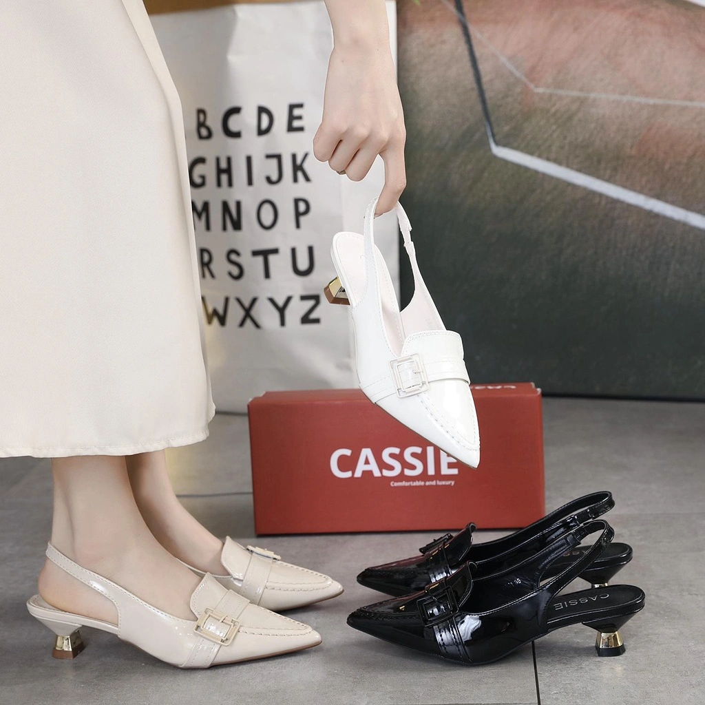 CASSIE sepatu heels wanita high heels wanita slingback ( DR01 ) sepatu kerja wanita