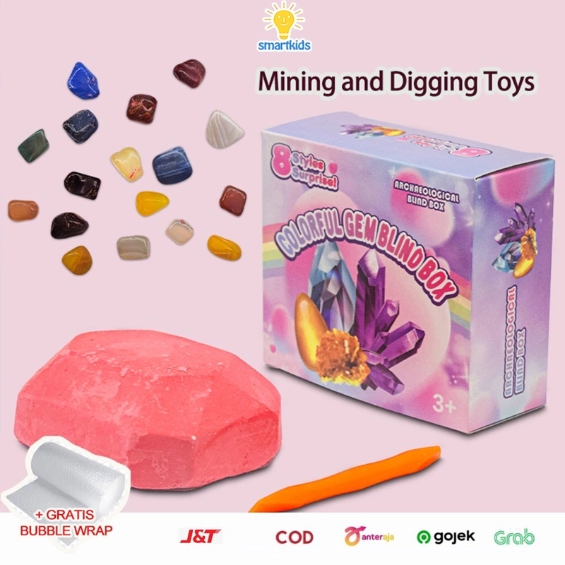 Gem Dig Treasure Hunter/Dig out / blind box /mainan anak edukasi /mining digging clay