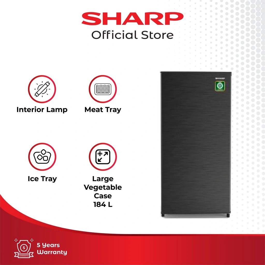 Sharp Kulkas 1 Pintu SJ-N192N-HS New Kirei Series