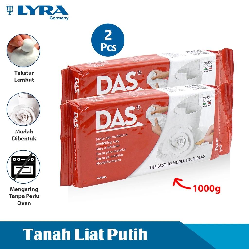 Das Tanah Liat Prakarya Combo 2 Pcs 1 Kg Das Modeling Material Clay Kering Tanpa Oven 387500