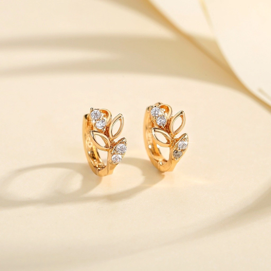 Y840 Anting Titanium Mewah Berlian Gold Anting Hoop Anting Anting Wanita Korea Anti Kara