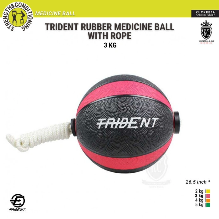 Trident Medicine Ball with Rope - 3kg